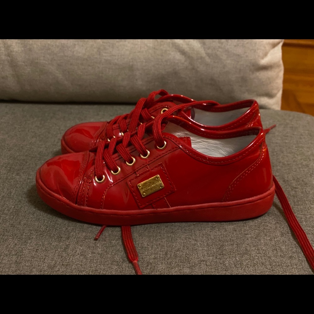 Dolce Gabbana patent leather sneakers